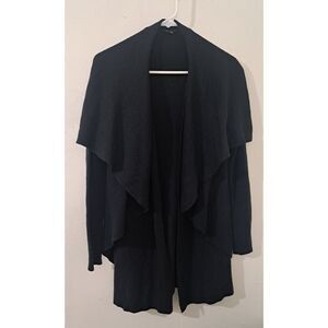 Theory Womens Small Cardigan Shawl Collar Sweater midnight Blue WOOL